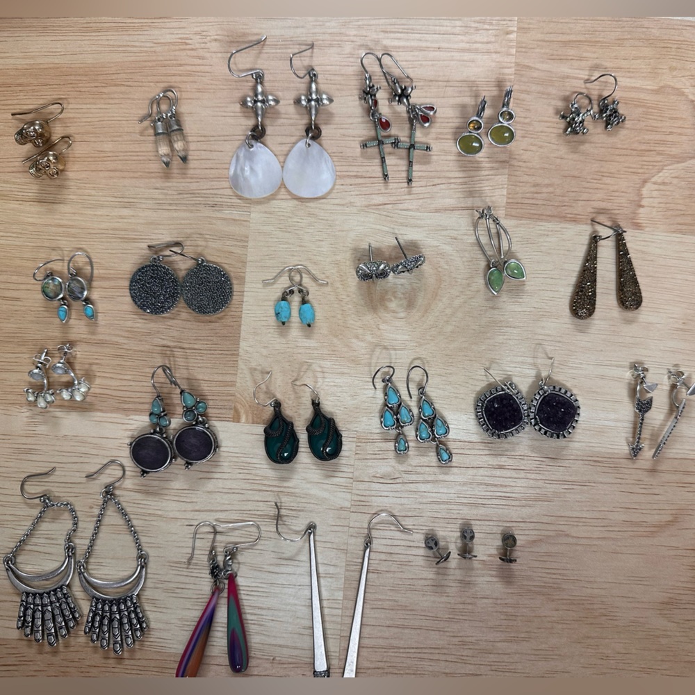 2000’s Bundle Fossil and Lucky Brand Earrings Assorted Earring Collection